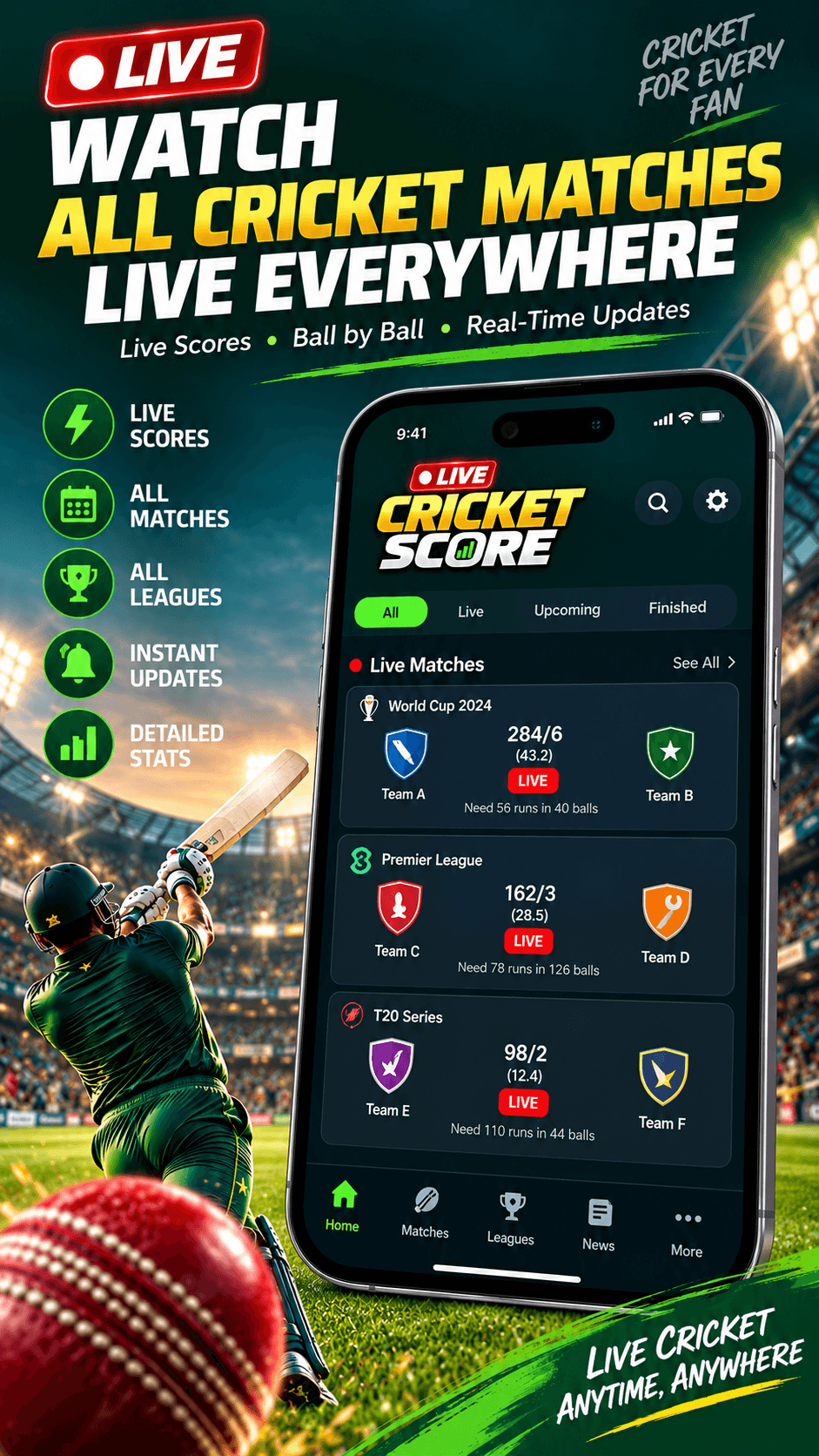 Live Cricket Score screenshot 1